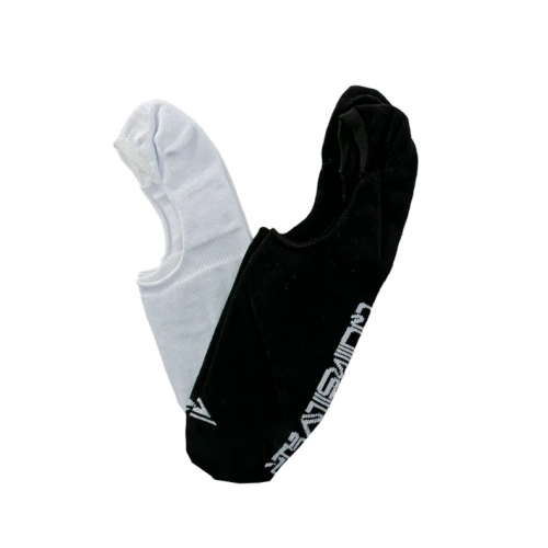 Medias H Omni Logo No Show Close B&W Pack*2, MEDIAS Quiksilver