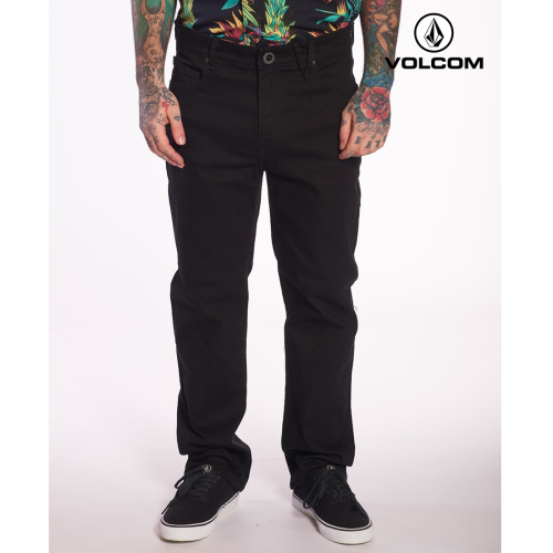 Jean H STR Solver Black, PANTALONES Volcom