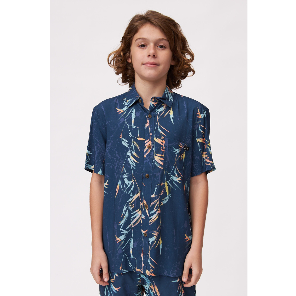 Camisa MC N Vacay Indigo Jungle